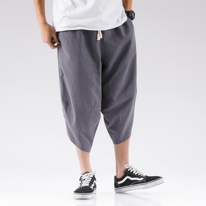 Summer Mens Cross Pants Streetwear Harem Pants Male Loose Chinese Style High Quality Men Casual Fashionable Large Size 5XL