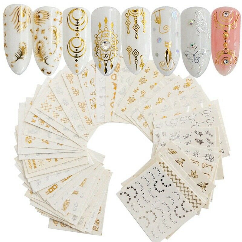 Stickers 30 Blatt Wasser Abziehbilder Aufkleber Katze Blume Manik U Re Nail Art Stick Art .A874