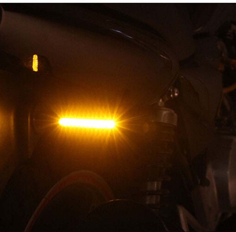 4pcs Motorcycle Turn Signal Lights 12 LED Flowing Indicator Lighting DRL Indicators Motor Flashing Brake Lamps