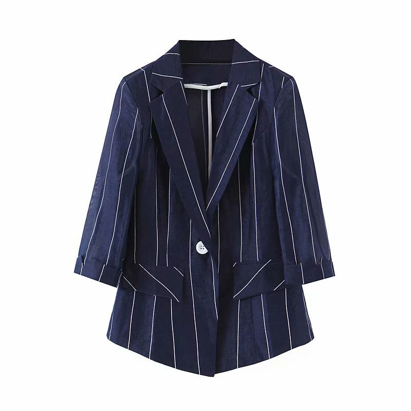 Women Clothes 2019 Autumn and Winter Clothes Women New Lapel Checkered Small Suit Temperament Linen Striped Thin Blazer, Beige 
Women Clothes 2019 Autumn and Winter Clothes Women New Lapel Checkered Small Suit Temperament Linen Striped Thin Blazer, Beige