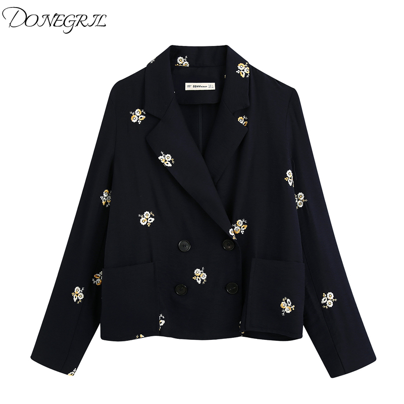 2020 Designer Spring Autumn Fashion Office Double breasted Black Blazer Set Women's Flowers Thread Embroidery Coat, As shown
2020 Designer Spring Autumn Fashion Office Double breasted Black Blazer Set Women's Flowers Thread Embroidery Coat, As shown