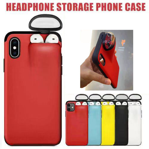 2 in 1 Earphone storage phone case For iphone 11 pro max XS XR 8 7 plus back cover shell for Airpods case cover Anti-lost cases, Mix color leave us message
2 in 1 Earphone storage phone case For iphone 11 pro max XS XR 8 7 plus back cover shell for Airpods case cover Anti-lost cases, Mix color leave us message