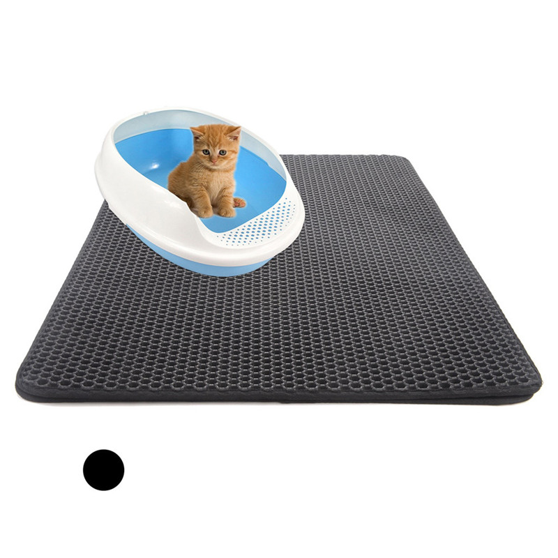 30x30cm Newest Grey Cat Litter Mat Double Layer Cats Litter Trapper Foldable Pad Protect Floor Carpet Light Weight Pet Dog Mats