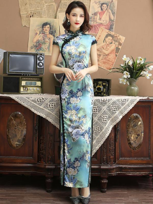Women's Long Cheongsam Chinese-style Improved Silk Elegant Daily Life Catwalks Dress Fashion Qipao Plus Size Women Clothing
Women's Long Cheongsam Chinese-style Improved Silk Elegant Daily Life Catwalks Dress Fashion Qipao Plus Size Women Clothing