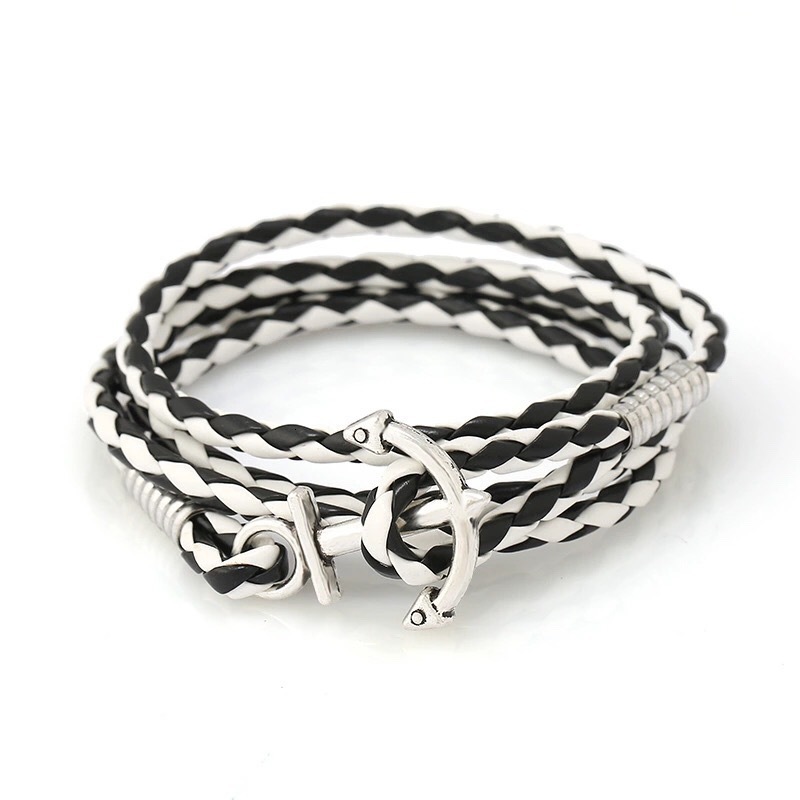Bracelet Fish Hook Pu Leather Rope Multi-storey Weave Anchor Bracelet Navy Concise Personality Ornaments
Bracelet Fish Hook Pu Leather Rope Multi-storey Weave Anchor Bracelet Navy Concise Personality Ornaments