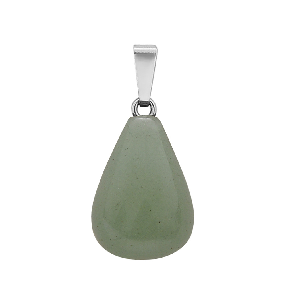 qimoshi Water Drop Natural Stone Crystal Pendant Men and Women Energy Cure Christmas Gift Necklace12pcs