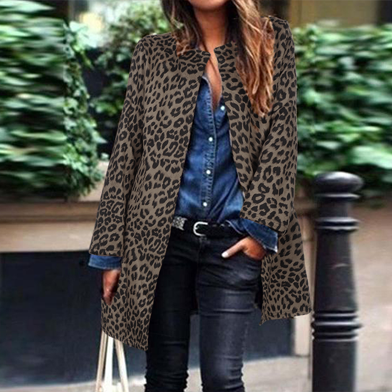 Autumn Leopard Print Cardigans Coats Women's Sleeveless Jackets 2019 ZANZEA Sexy Thin Casual Zipper Outwear Plus Size Woman Tops T200114