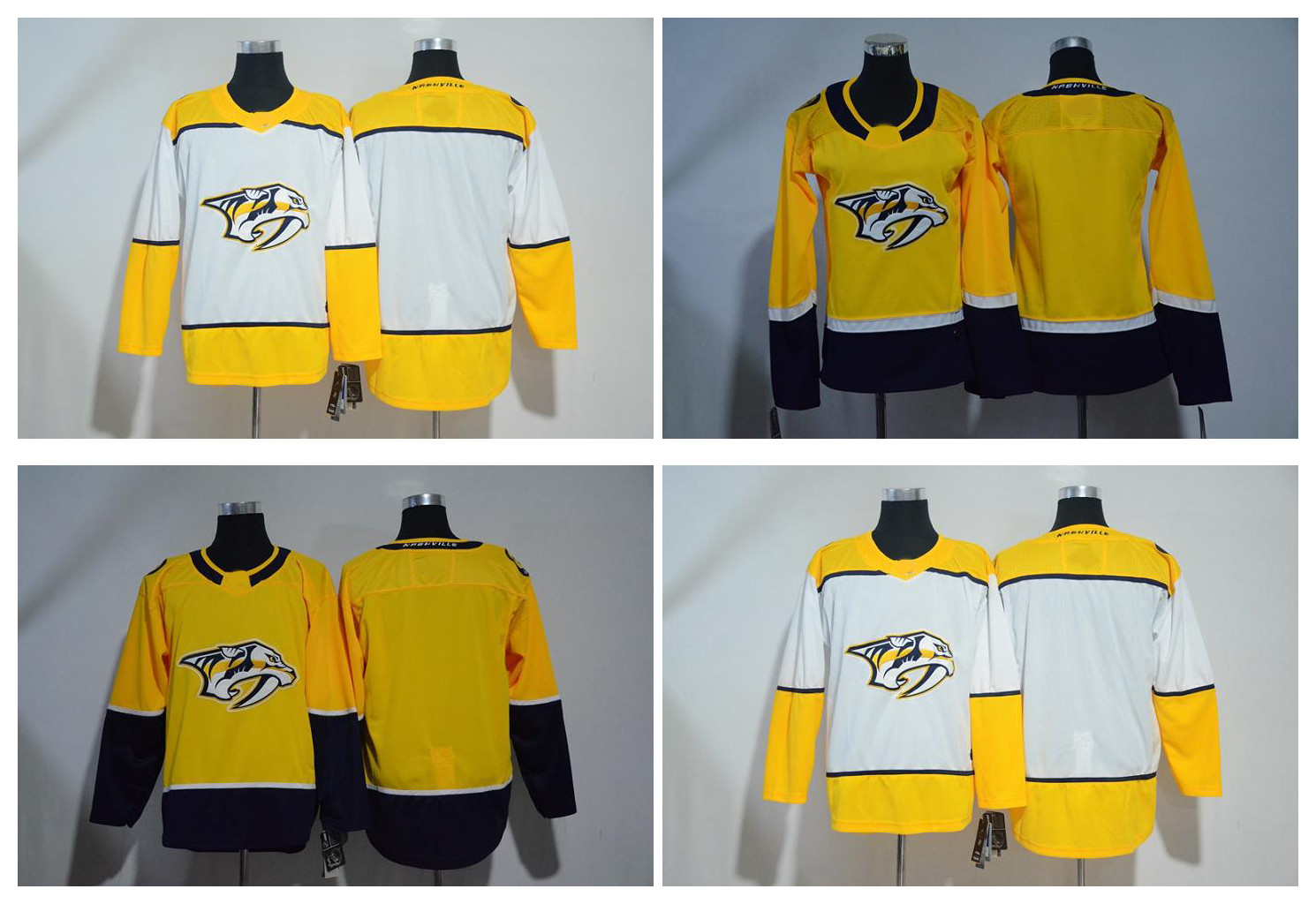 2019 New Nashville Predators Jersey Men Kids Women Blank White Yellow Stitched Hockey Jersey, Women's size s m l xl
2019 New Nashville Predators Jersey Men Kids Women Blank White Yellow Stitched Hockey Jersey, Women's size s m l xl