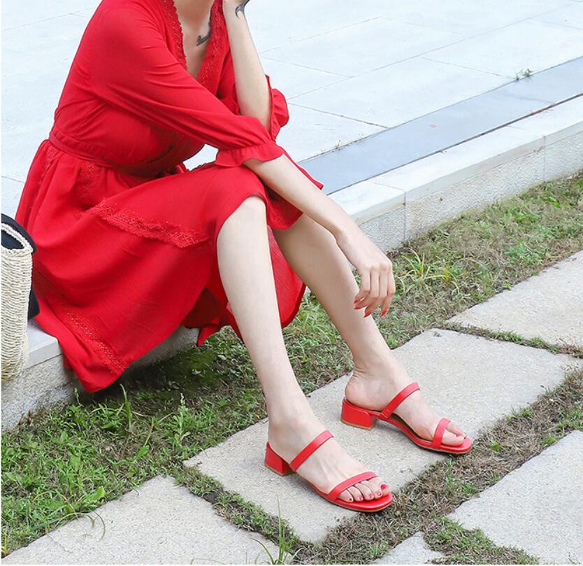 Hot Sale-es Sandals Women Summer Footwear kitten heel Sandals Female Slippers to wear outside