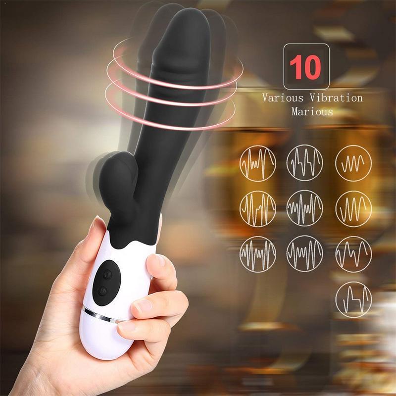 G Spot Dildo Vibromator vibrateur pour femmes Dual Vibration Silicone silicone imperméable femme Vagina Clitoris Massager Jouets sexuels pour fem