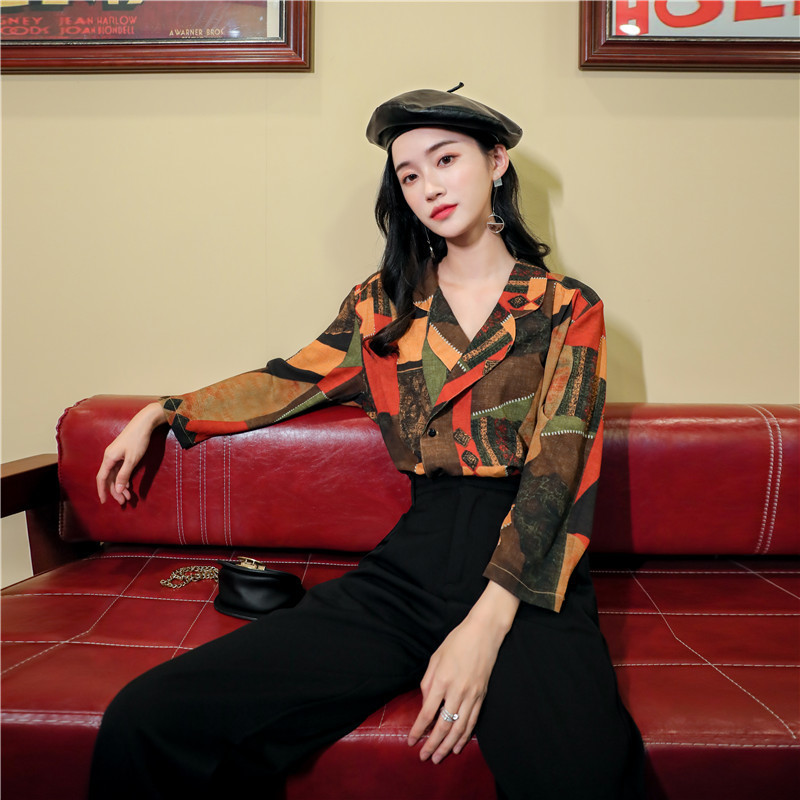 Korea Color Block Vintage Womens Tops And Blouses Loose Lapel Orange Blouse Long Sleeve Loose Shirt 2020 Autumn Clothing V211, As pic
Korea Color Block Vintage Womens Tops And Blouses Loose Lapel Orange Blouse Long Sleeve Loose Shirt 2020 Autumn Clothing V211, As pic