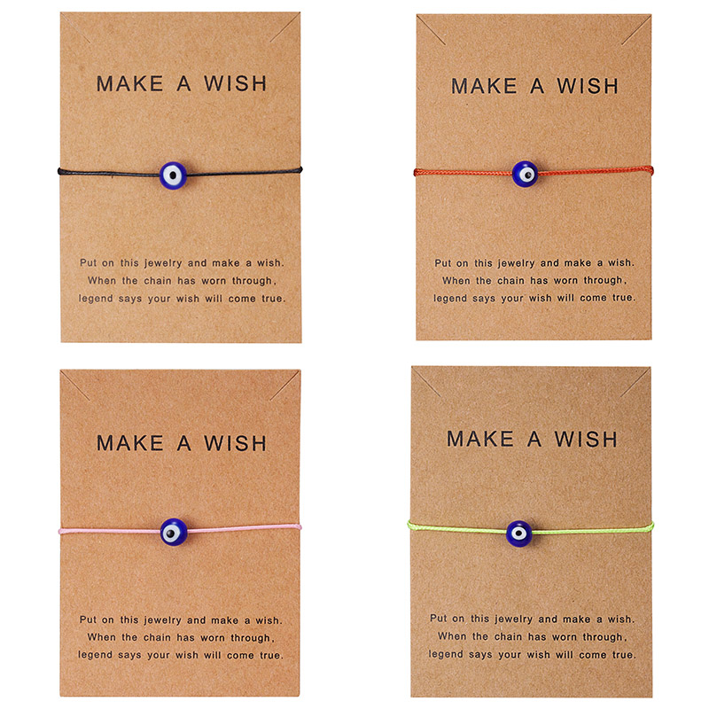 Wish Card 5 Colors Turkish Lucky Blue Evil Eye Bracelets For Women Handmade Braided Rope Bracelet & Bangle Female Male Jewelry
Wish Card 5 Colors Turkish Lucky Blue Evil Eye Bracelets For Women Handmade Braided Rope Bracelet & Bangle Female Male Jewelry