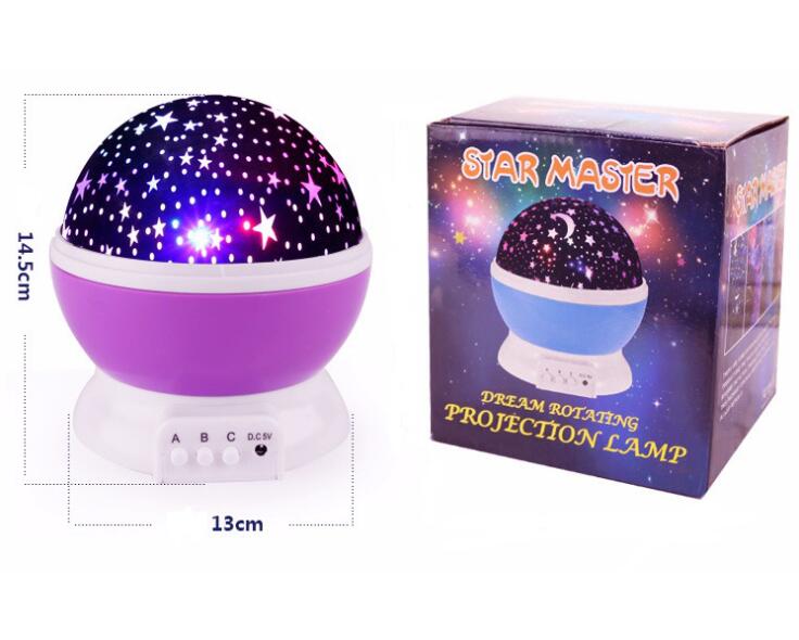 Party Decoration Rotating Night Light Projector LED Spin Starry Sky Star Lamp