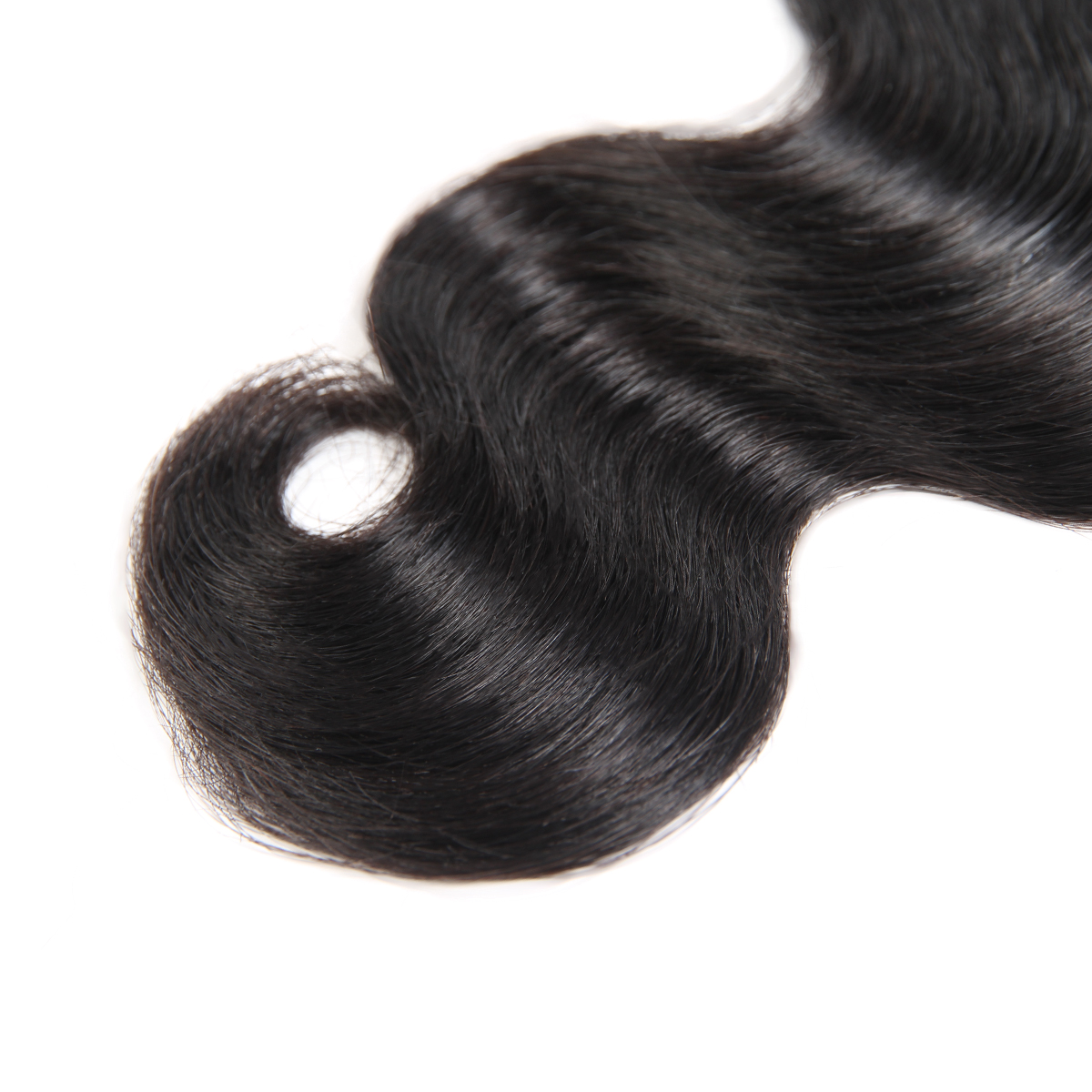 Ishow 9A Body Deep Straight Water Wave Human Hair Bundles with Lace Closure 8-28 inch Remy Extensions Weft for Women All Ages Natural Black Color