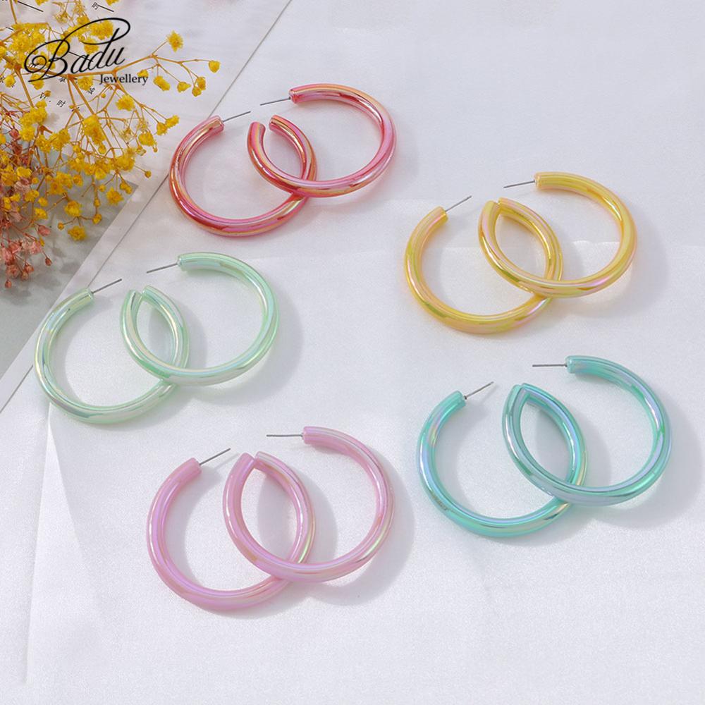 Badu Colorful Big Hoop Earrings for Women 2019 New Fashion Punk Hollow Round Plastic Earrings Jewelry Wholesale Gift for Girl
Badu Colorful Big Hoop Earrings for Women 2019 New Fashion Punk Hollow Round Plastic Earrings Jewelry Wholesale Gift for Girl