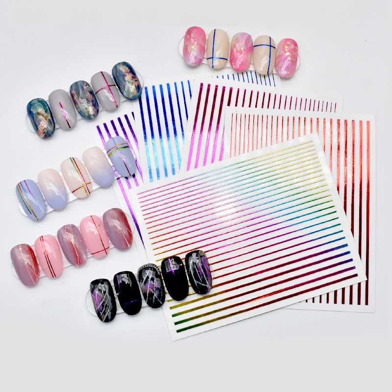 Gold Silver 3D Nail Sticker Curve Stripe Lines Nails Stickers Gradient Adhesive Striping Tape Nail Foil Art Stickers Decals, Color-1
Gold Silver 3D Nail Sticker Curve Stripe Lines Nails Stickers Gradient Adhesive Striping Tape Nail Foil Art Stickers Decals, Color-1