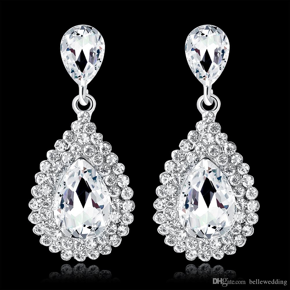Shining Fashion Crystals Earrings Rhinestones Long Drop Earring For Women Bridal Jewelry Wedding Gift For Bridesmaids BW-009, White
Shining Fashion Crystals Earrings Rhinestones Long Drop Earring For Women Bridal Jewelry Wedding Gift For Bridesmaids BW-009, White