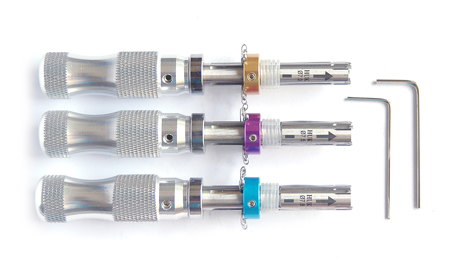 3pcsset HUK 7 Pin Advanced Tubular Lock Pick Tool 70mm75mm78mm Lengthened Open Locksmith Supplies