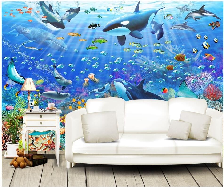 WDBH custom photo 3d wallpaper Hand painted blue ocean underwater world whale living room home decor 3d wall murals wallpaper for walls 3 d, Non-woven
WDBH custom photo 3d wallpaper Hand painted blue ocean underwater world whale living room home decor 3d wall murals wallpaper for walls 3 d, Non-woven