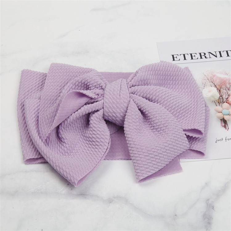 Baby Knot Headband Girls big bow headbands Elastic Bowknot hairbands Turban Solid Headwear Head Wrap Hair Band Accessories 100pcs T1I1752