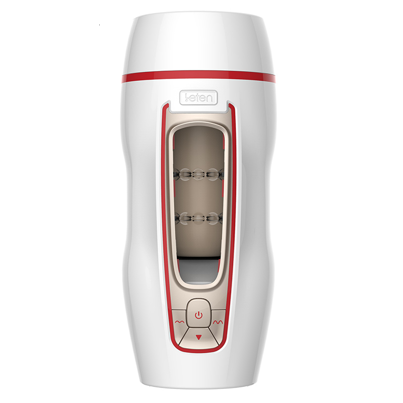 Leten Automatic Electric Piston Male Masturbator 4D Simulation Vagina 7 Thrusting Smart Voice Induction Sex Toys for Adults Men Y191010