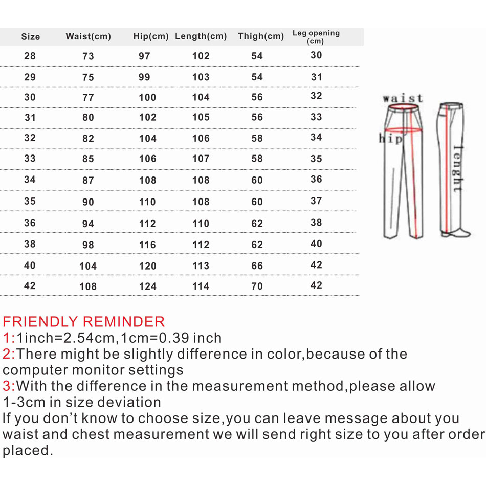 Men's Jeans Fashion Mens Ripped Biker Cotton Red Black White Slim Fit Motorcycle Skinny Hole Denim Joggers Pants