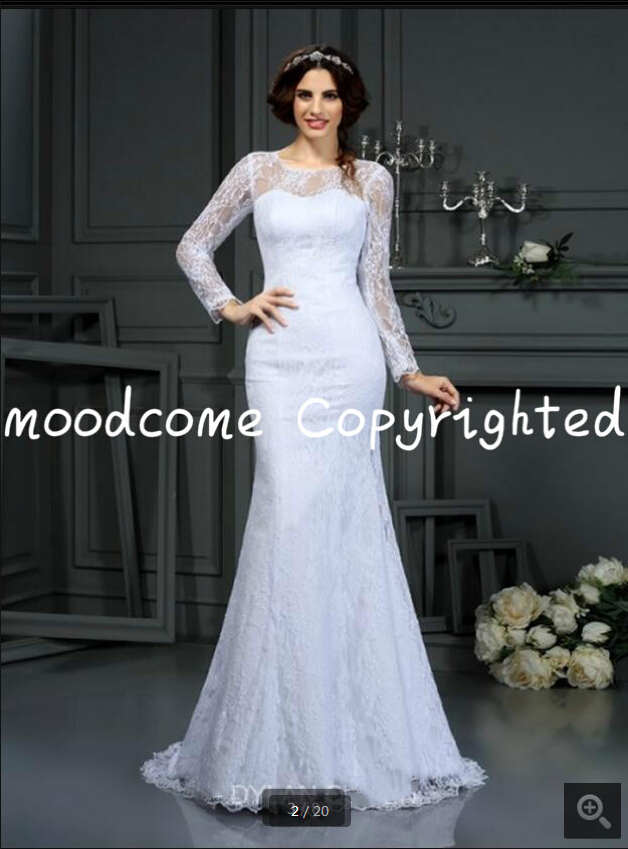 2019 new design white lace mermaid wedding dress long sleeve sheer back sexy elegant summer beach bride dress cheap wedding gown hot sale, Ivory
2019 new design white lace mermaid wedding dress long sleeve sheer back sexy elegant summer beach bride dress cheap wedding gown hot sale, Ivory
