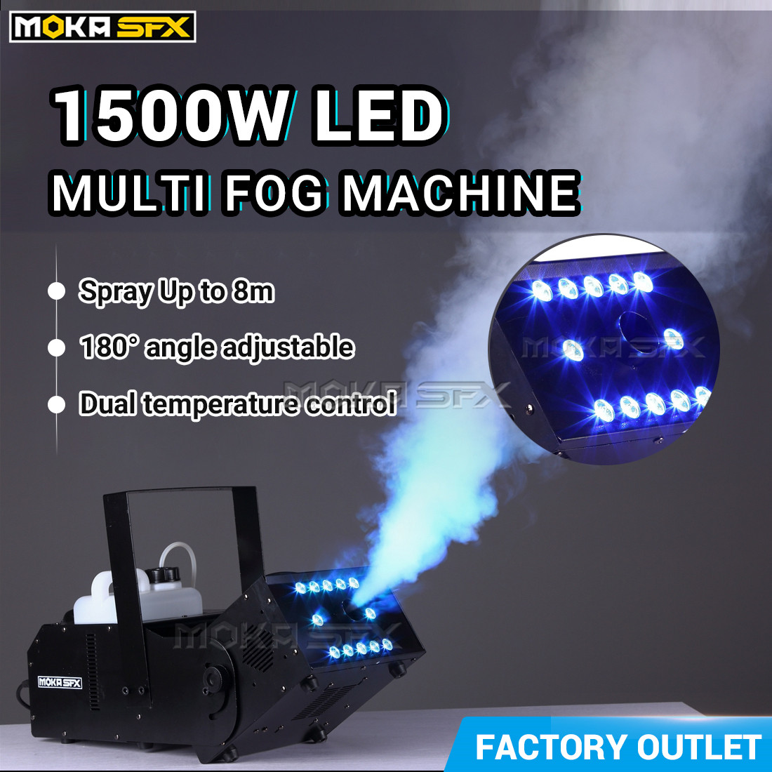 Adjustable angle party smoke machine 1500w led fog machine China dmx Fog machine Stage Disco Club Special Effect
Adjustable angle party smoke machine 1500w led fog machine China dmx Fog machine Stage Disco Club Special Effect