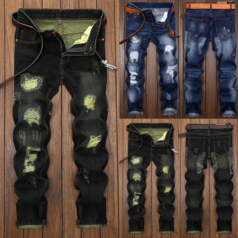 Fashion Men Straight Jeans Ripped Jeans Frayed Rip Denim Pant Casual Pant Long Men Long Trouser
Fashion Men Straight Jeans Ripped Jeans Frayed Rip Denim Pant Casual Pant Long Men Long Trouser