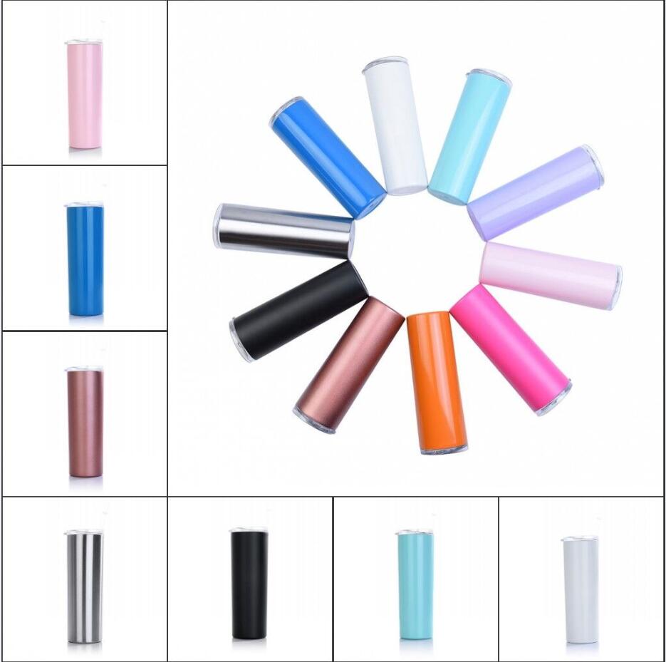 20oz Stainless Steel Skinny Tumbler Vacuum Insulated Straight Cup Beer Coffee Mug Glasses with Lids and Straws CCA10386 12pcs
20oz Stainless Steel Skinny Tumbler Vacuum Insulated Straight Cup Beer Coffee Mug Glasses with Lids and Straws CCA10386 12pcs