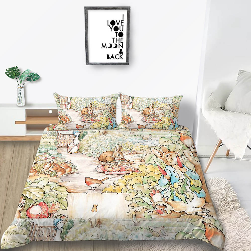 Peter Rabbit Bedding Set For Children Classic Duvet Cover Queen Cartoon Cute King Twin Full Double Single Bed Cover with Pillowcase, Chocolate
Peter Rabbit Bedding Set For Children Classic Duvet Cover Queen Cartoon Cute King Twin Full Double Single Bed Cover with Pillowcase, Chocolate