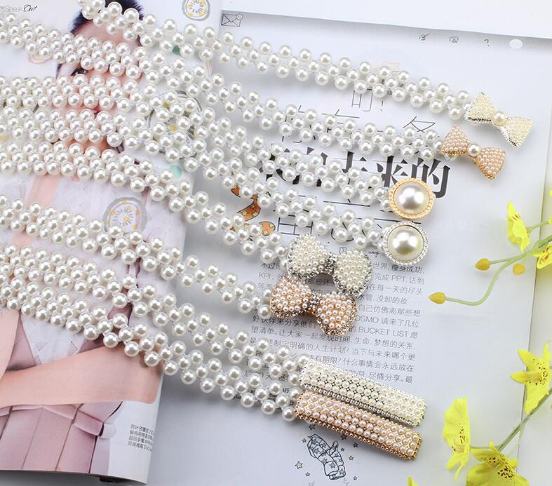 Elegant Flower Elastic Buckle Belt Women Luxury Pearl Crystal Belts Female Waist Link Chain Strap Waistband Gift 2cm Width 65cm Length, White
Elegant Flower Elastic Buckle Belt Women Luxury Pearl Crystal Belts Female Waist Link Chain Strap Waistband Gift 2cm Width 65cm Length, White