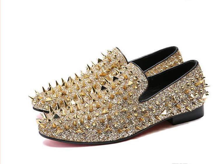 Promotion Gold Glitter Shoes Men Fashion Skewers Moccasins Slip On Shoes Sizes Large Picks Rivet Moccasins Men Flat Loafer, Black
Promotion Gold Glitter Shoes Men Fashion Skewers Moccasins Slip On Shoes Sizes Large Picks Rivet Moccasins Men Flat Loafer, Black