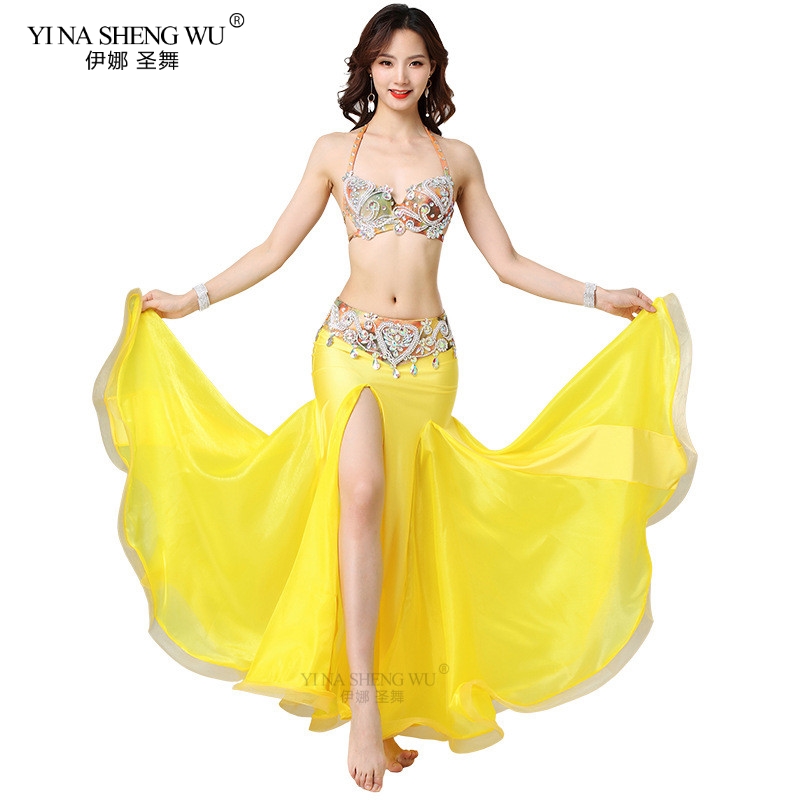 Belly Dance Costume Set Women Egyptian Belly Dance Clothes Beaded Outfit Cup 34B/36B/38B Oriental Bra Belt Split Skirt Yellow
Belly Dance Costume Set Women Egyptian Belly Dance Clothes Beaded Outfit Cup 34B/36B/38B Oriental Bra Belt Split Skirt Yellow