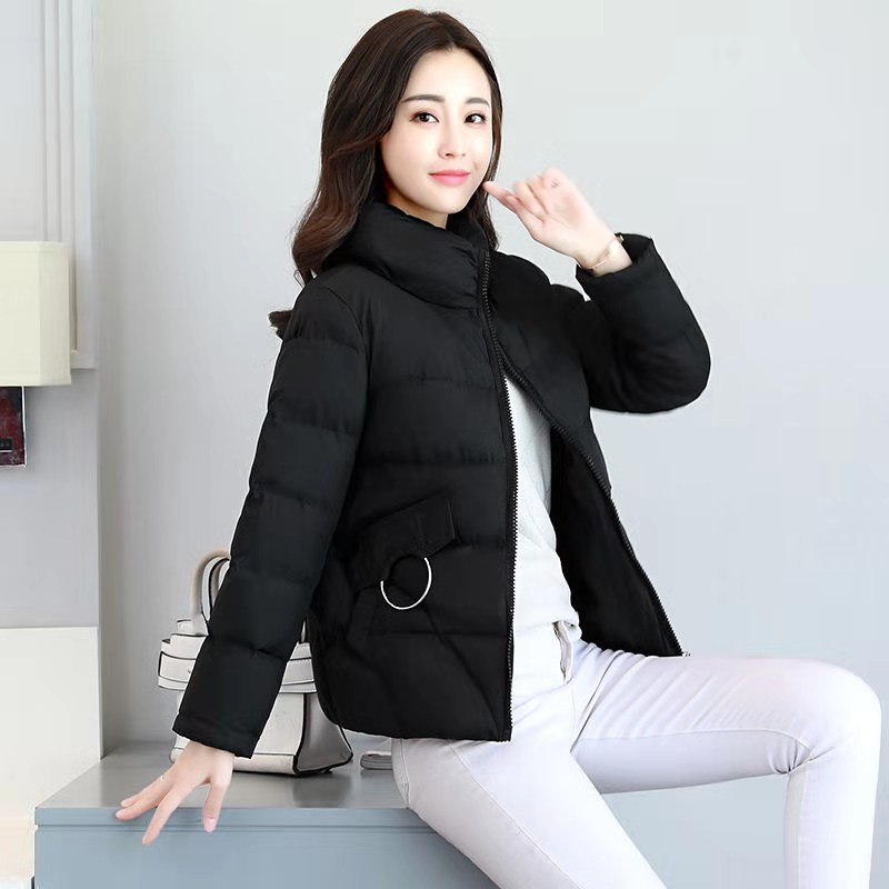 Short section cotton jacket parker female winter students stand collar loose thick warm bread clothing trend cotton short jacket, Black
Short section cotton jacket parker female winter students stand collar loose thick warm bread clothing trend cotton short jacket, Black