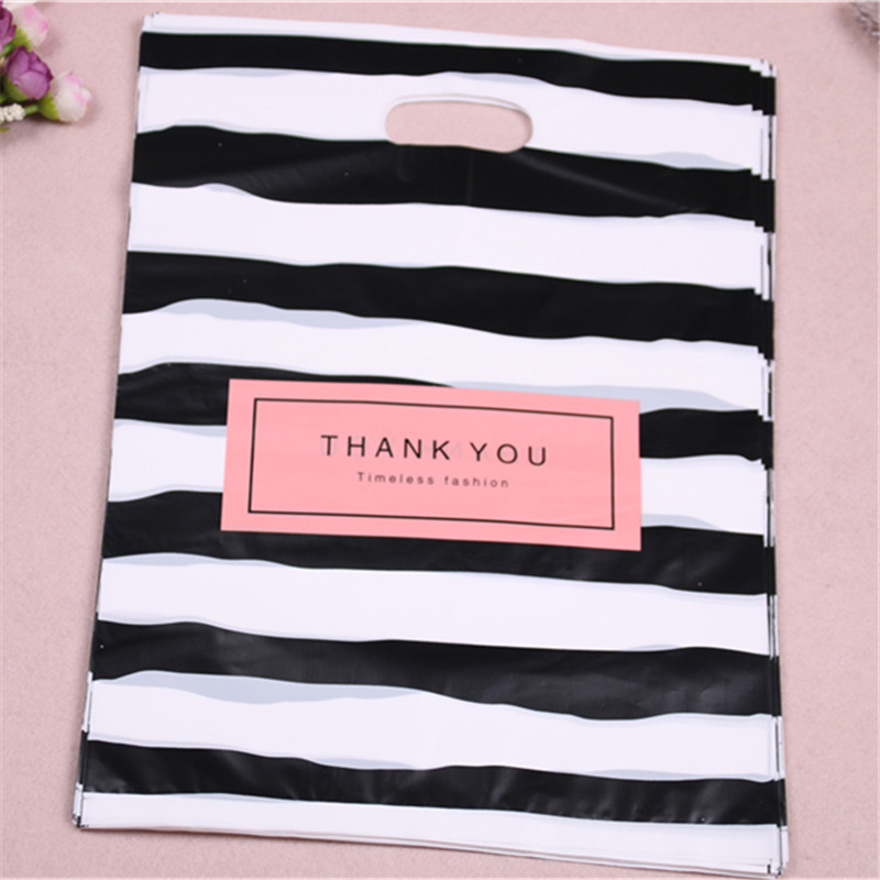 Fashion Wholesale Gift Wrap 100pcs 35x45cm Sachet Plastic Zakjes For Clothing with StHe Thank You Gift Packaging Bags