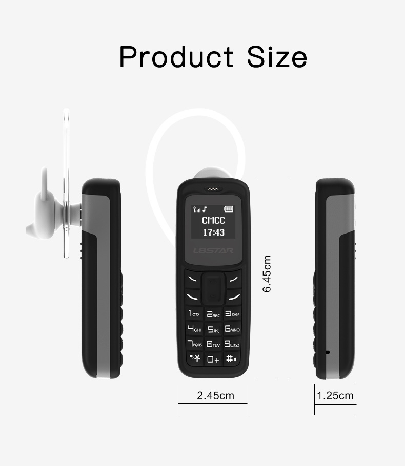 Mini GTstar L8STAR BM30 Phone Wireless Bluetooth Earhook Earphone SIMTF Card Cellphone GSM Network Headphone Dialer Headset With68