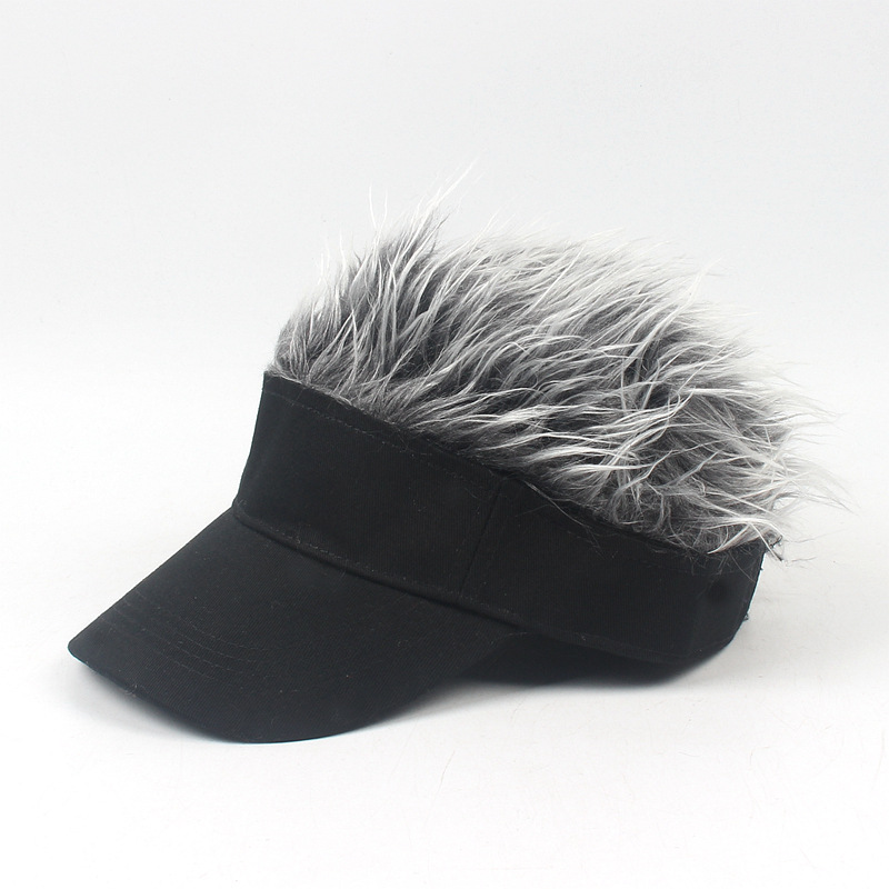 hat Funny Men Adjustable Wig Cap Unisex Flair Hair Visor Snapback Casual Golf Caps Outdoor Wig Cap Parent-child Street Trend