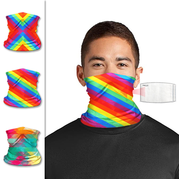 Gay Pride Cycling Mask Sun Protection Face Cover Adult Magic Scarf Rainbow Cycling Bandana without Mask Filter 22*32cm CCA12172 30pcs, As picture
Gay Pride Cycling Mask Sun Protection Face Cover Adult Magic Scarf Rainbow Cycling Bandana without Mask Filter 22*32cm CCA12172 30pcs, As picture
