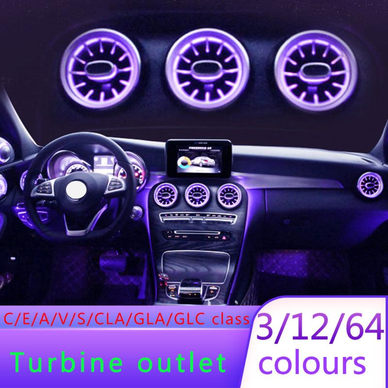 For C /E/ GLC class W205 W213 X253 LED turbine air vent LED air condition vent synchronized ambient light decoration lamp lighti
For C /E/ GLC class W205 W213 X253 LED turbine air vent LED air condition vent synchronized ambient light decoration lamp lighti