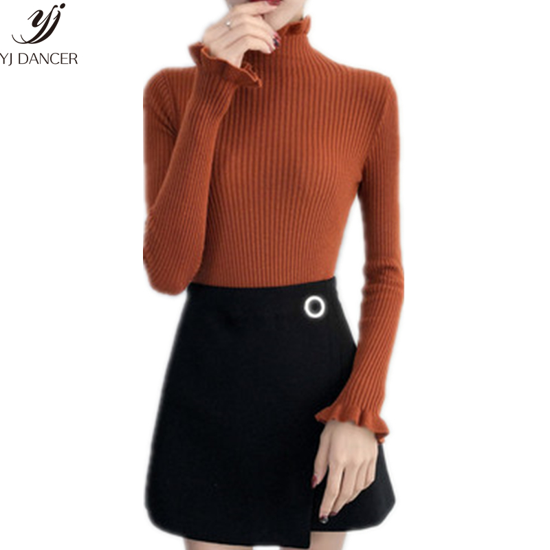 2018 Autumn And Winter With High quality Core yarn Half-High Collar Wooden Ear Slim Sweater Female Knit Bottoming Shirt H079, Black
2018 Autumn And Winter With High quality Core yarn Half-High Collar Wooden Ear Slim Sweater Female Knit Bottoming Shirt H079, Black