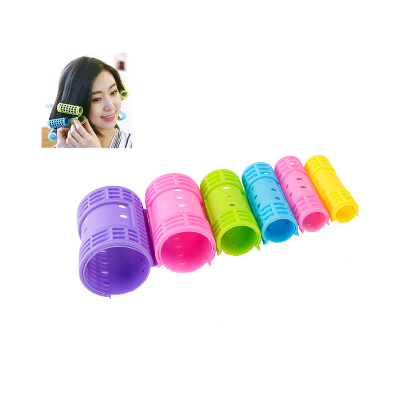 Hair Rollers with Clips Snap Hair Curlers Steam Perm Rod Hairdressing Salon & Home Use DIY Magic Rollers Air Bang Curler U1108