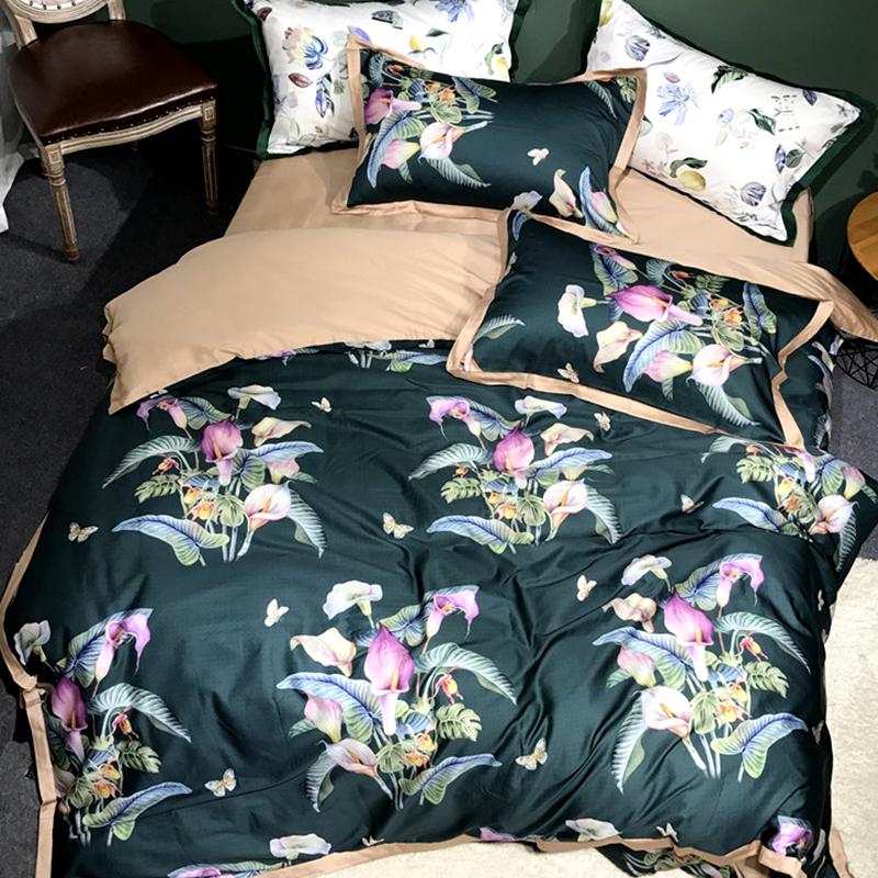 30 cotton tropical plant printing bedding set for adults 4pcs double king size duvet cover bed sheet pillowcases #s, -yrj-03-chunlin
30 cotton tropical plant printing bedding set for adults 4pcs double king size duvet cover bed sheet pillowcases #s, -yrj-03-chunlin
