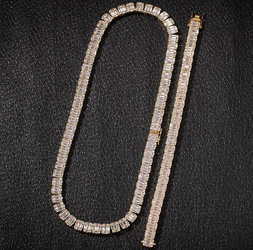 Hiphop Silver Square Diamond Bracelet Tenns Bracelet 7inch 8quotinch 86mm Simulate Dimonds Bangles Braceles