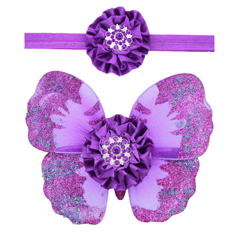 Newborns Baby photo photography props costumes 2pc set baby mini butterfly wings flower headband Sets Free shipping, Purple
Newborns Baby photo photography props costumes 2pc set baby mini butterfly wings flower headband Sets Free shipping, Purple