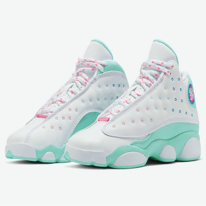 2020 New GS Aurora Green White Pink 13s Basketball Shoes For Women Jumpman 13 Sports 23 Trainers Sneakers des Chaussures Size 36-40
2020 New GS Aurora Green White Pink 13s Basketball Shoes For Women Jumpman 13 Sports 23 Trainers Sneakers des Chaussures Size 36-40