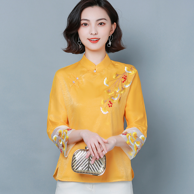 Chinese Buckle Embroidery Improved Short Cheongsam Tops Chinese Floral Shirt Tang Suit 2020 Spring Ancient Quality Clothes, Pink
Chinese Buckle Embroidery Improved Short Cheongsam Tops Chinese Floral Shirt Tang Suit 2020 Spring Ancient Quality Clothes, Pink