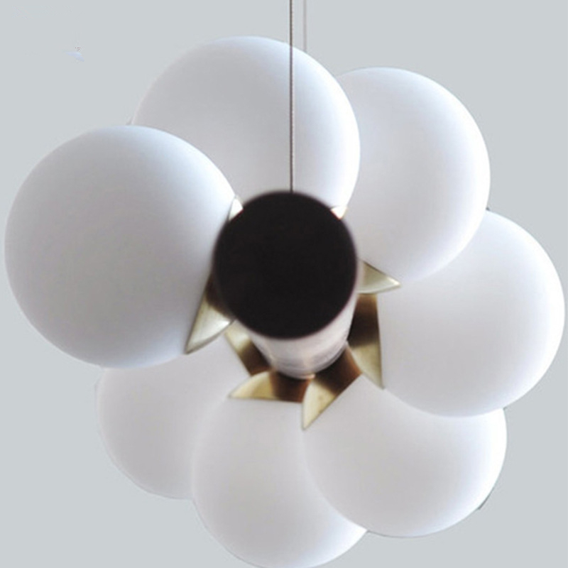 Wood White Glass Ball Led Pendant Lamps Dining room Hanglamp G4 Bulb Coffee Shop Bar chandelier Home Luminaire Nordic Lamp