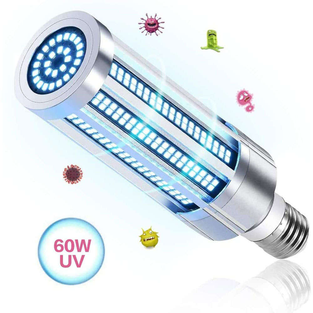 UV Sanitier 60W UV Germicidal Lamp, AC 110V/220V Disinfection Lamp Sterilization UVC Led Corn Light Bulb
UV Sanitier 60W UV Germicidal Lamp, AC 110V/220V Disinfection Lamp Sterilization UVC Led Corn Light Bulb