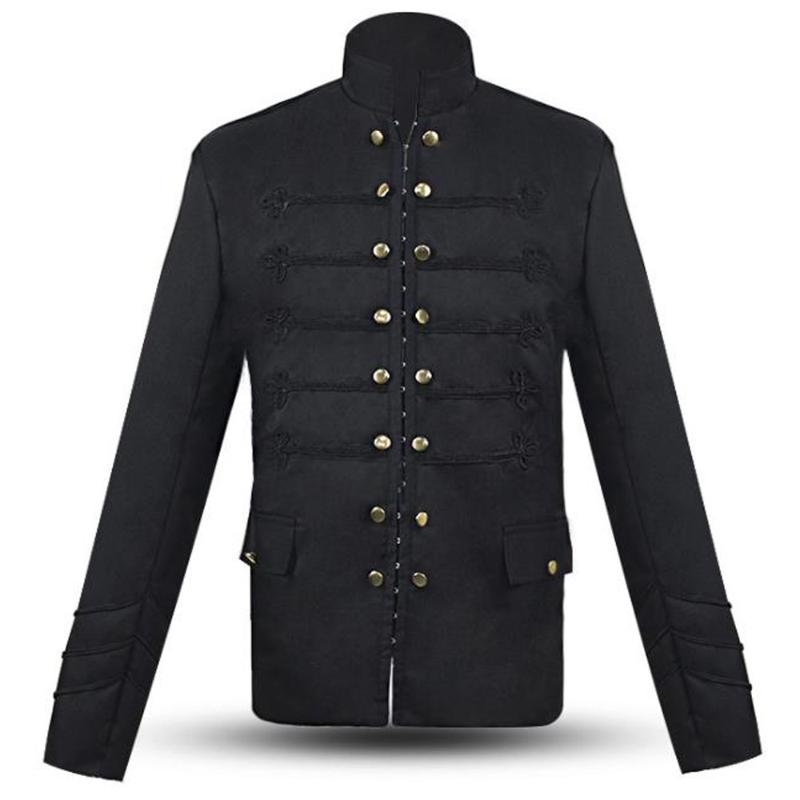 Men' Jackets Mens Vintage Gothic Jacket Coat Long Sleeve Buttons Medieval Clothing Retro Party Steampunk Overcoat Male Outwear, Black coat
Men' Jackets Mens Vintage Gothic Jacket Coat Long Sleeve Buttons Medieval Clothing Retro Party Steampunk Overcoat Male Outwear, Black coat